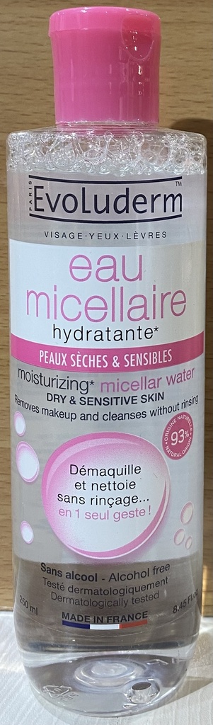 D/ Evoluderm eau micellaire