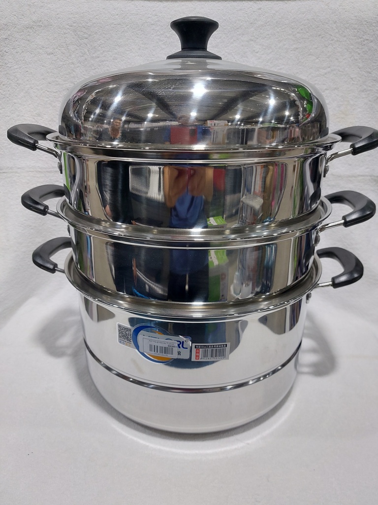 Жигнүүртэй тогоо 32см 3 давхар никль