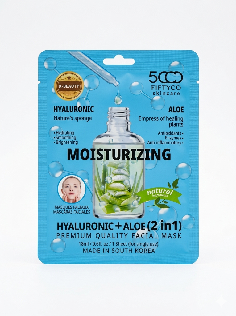 Pure skin hyaluronic+aloe mask