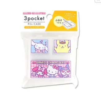 3 тасалгаатай эмийн сав-Sanrio