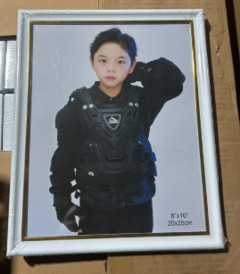 Нарийн цагаан хүрээтэй жааз 20*25см PB30-1№10