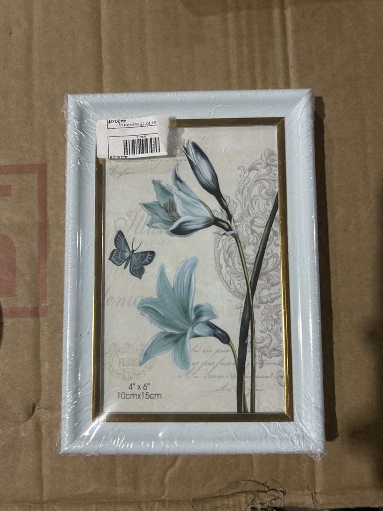 Нарийн цагаан хүрээтэй жааз 10*15см  PB30-1 №6