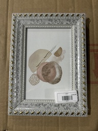 [80489] Өргөн хүрээтэй цагаан  хээтэй жааз 10*15см 291 №6