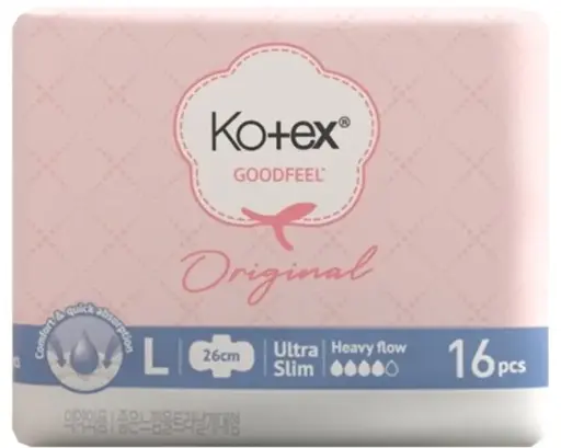 [8801166090704] Kotex Goodfeel Ultra Slim L/Хөвөн зөөлөн гадаргуутай хэрэглэл 26см 16ш