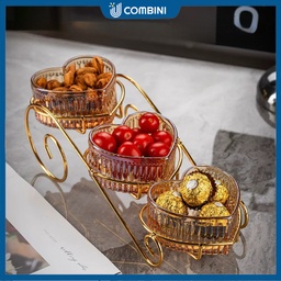 [81707] зүрхэнтэй чихрийн таваг 3тай ST6017