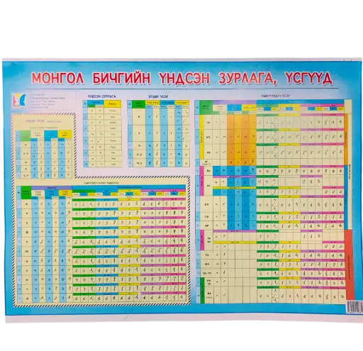 [9789999150682] монгол бичгийн үндсэн зурлага үсэг
