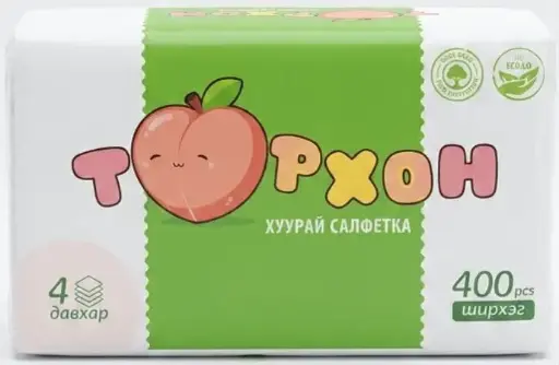[8656000772137] Тоорхон хуурай салфетка 400ш