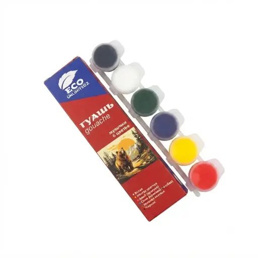 [6937777160153] Гуашь 6 өнгө ECO 6015